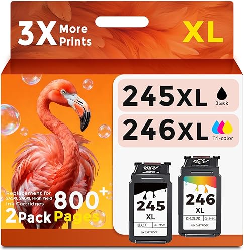 Miniatura 1 de Paquete combinado 245XL 246XL compatible con tinta Canon 245 y 246 XL a TR4500 MX490 MG2522 MX492 TR4520 TS3322 TR4522 TS3122 TS3300 MG2522 TS3320