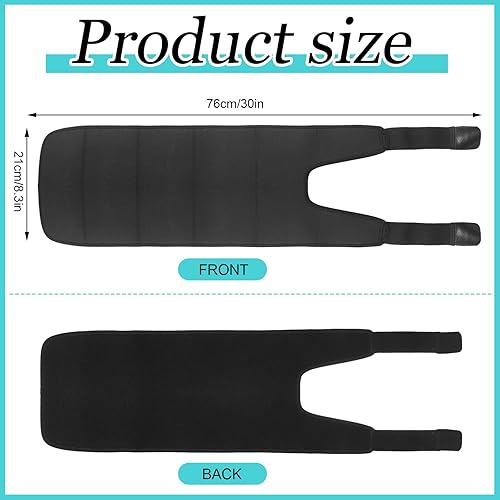 Miniatura 2 de Geiserailie 2 piezas de mangas de compresión para muslos ajustables, manga de compresión para isquiotibiales cuádruple para tirones de la ingle,