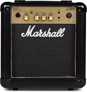Marshall MG10G Guitar Combo Amplifier, Exercise Amplifier, Suitable for Electric Guitar, Black and Gold