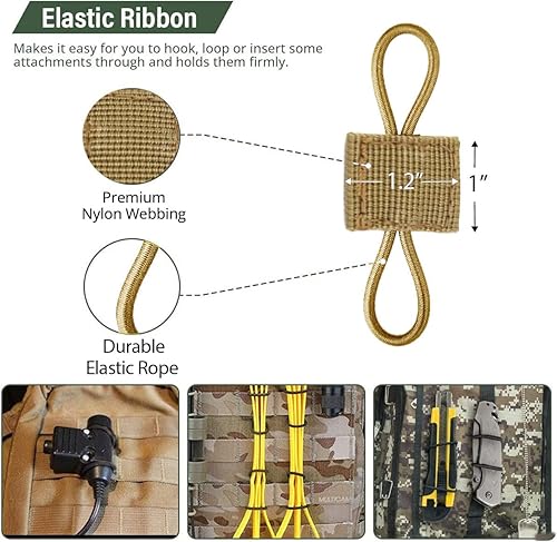 Miniatura 3 de GearHill Accesorios multiusos Molle Accesorios tácticos de la mochila, Molle correas de vinculación de cinta Molle Accesorios