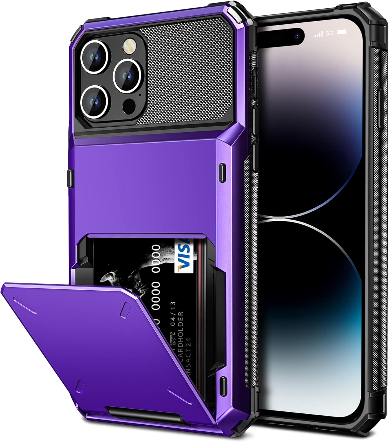 Amazon.com: Vofolen for iPhone 14 Pro Case Wallet Cover 4-Card Credit ...