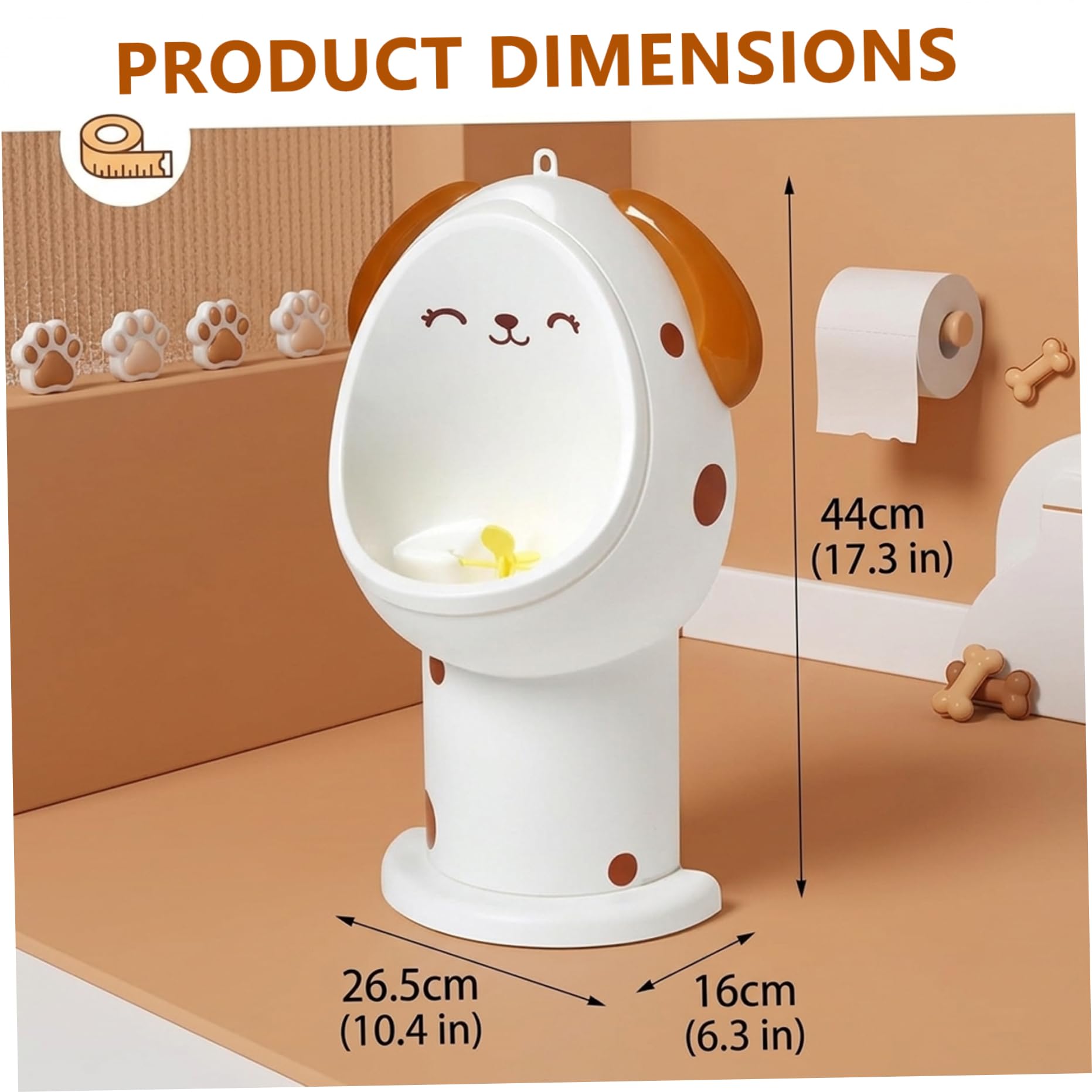 Orinal para niños pequeños con diseño divertido de molino de viento, orinal para niños de altura ajustable Orinales para montados en la pared para aprender a ir al baño, para pequeños