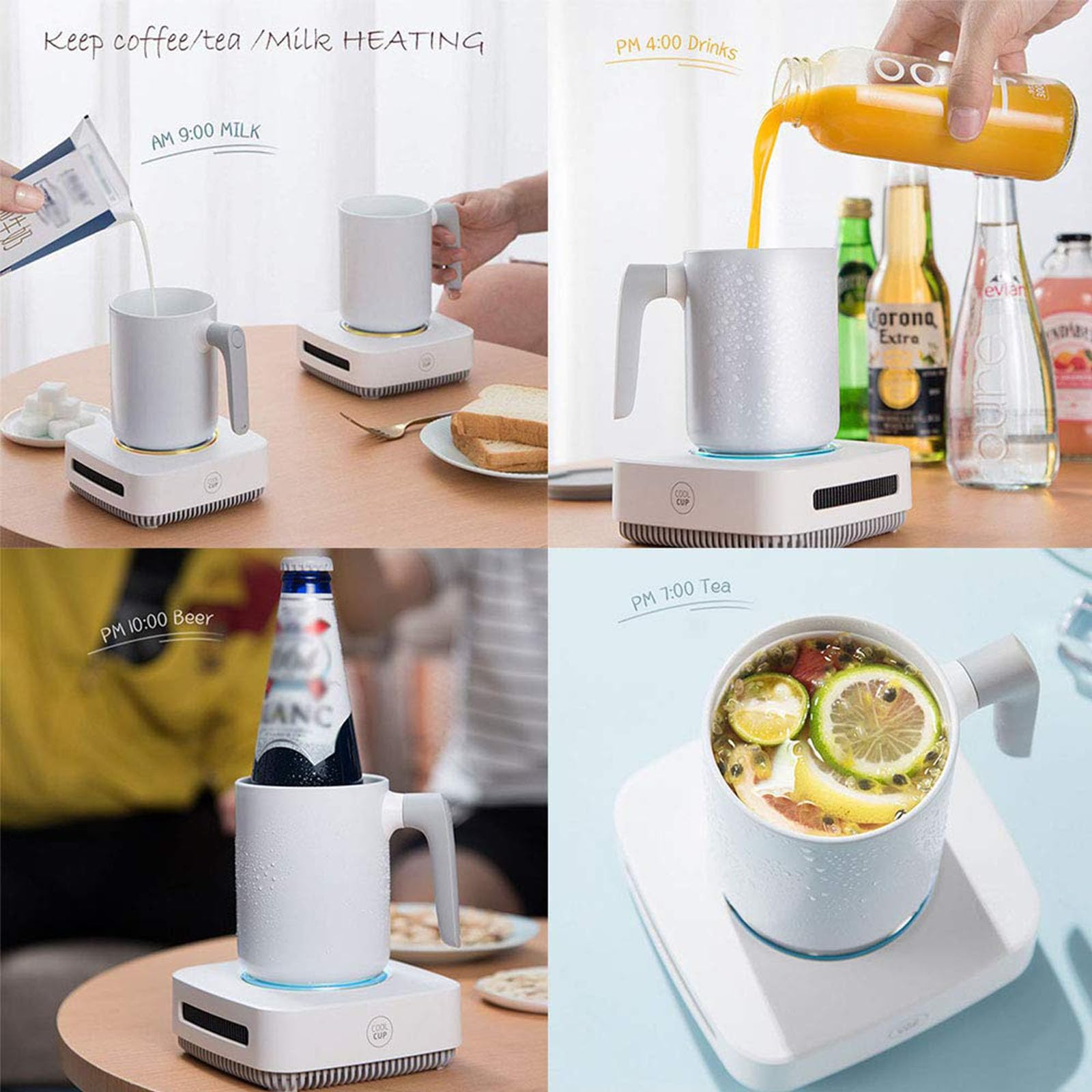 Tazza Refrigerante Rapida Per Bevande, 450ml Raffreddatore Portatile Smart Dispositivo Congelamento Rapido, Tempo Regolabile & Controllo Temperatura 8-55°c, Raffreddatore Elettronico Bottiglia