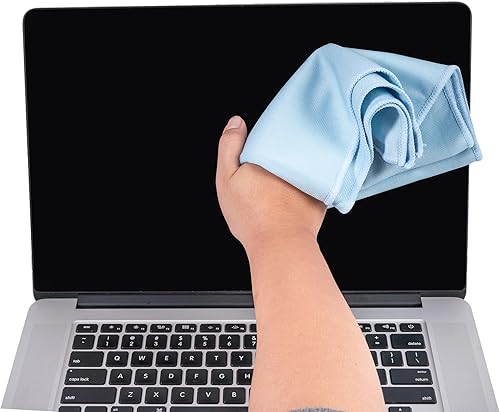 Miniatura 4 de KLNYOO Paños de limpieza de vidrio de microfibra sin pelusas, sin rayas, limpia rápida y fácilmente ventanas y espejos sin productos químicos, paño