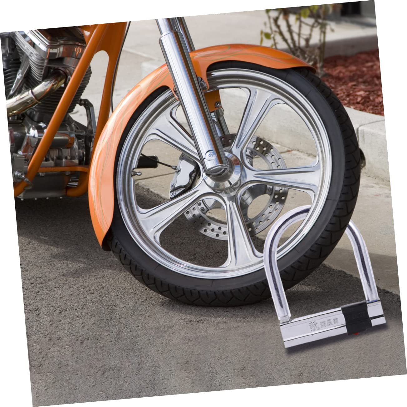 Lucchetto a U per Bicicletta Antifurto, Acciaio Inox Argento | Resistenza Idraulica, Robusto per Ciclismo e Sicurezza, Adatto a Recinzioni