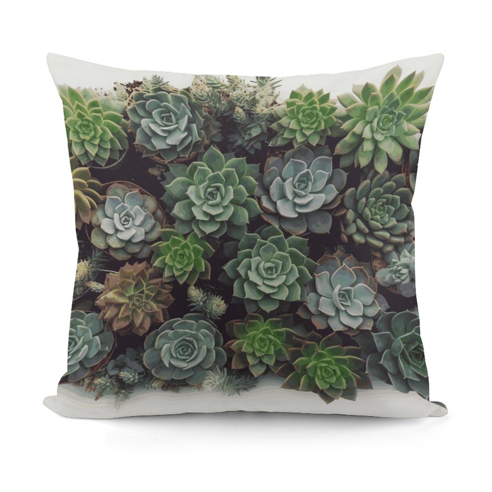 Adfgyerh Style Succulent Plants Decorative Pillow Covers, Throw Pillow Covers Soft For All Seasons, Pillowcases For Couch Living Room Sofa Bedroom 18X18 Inch