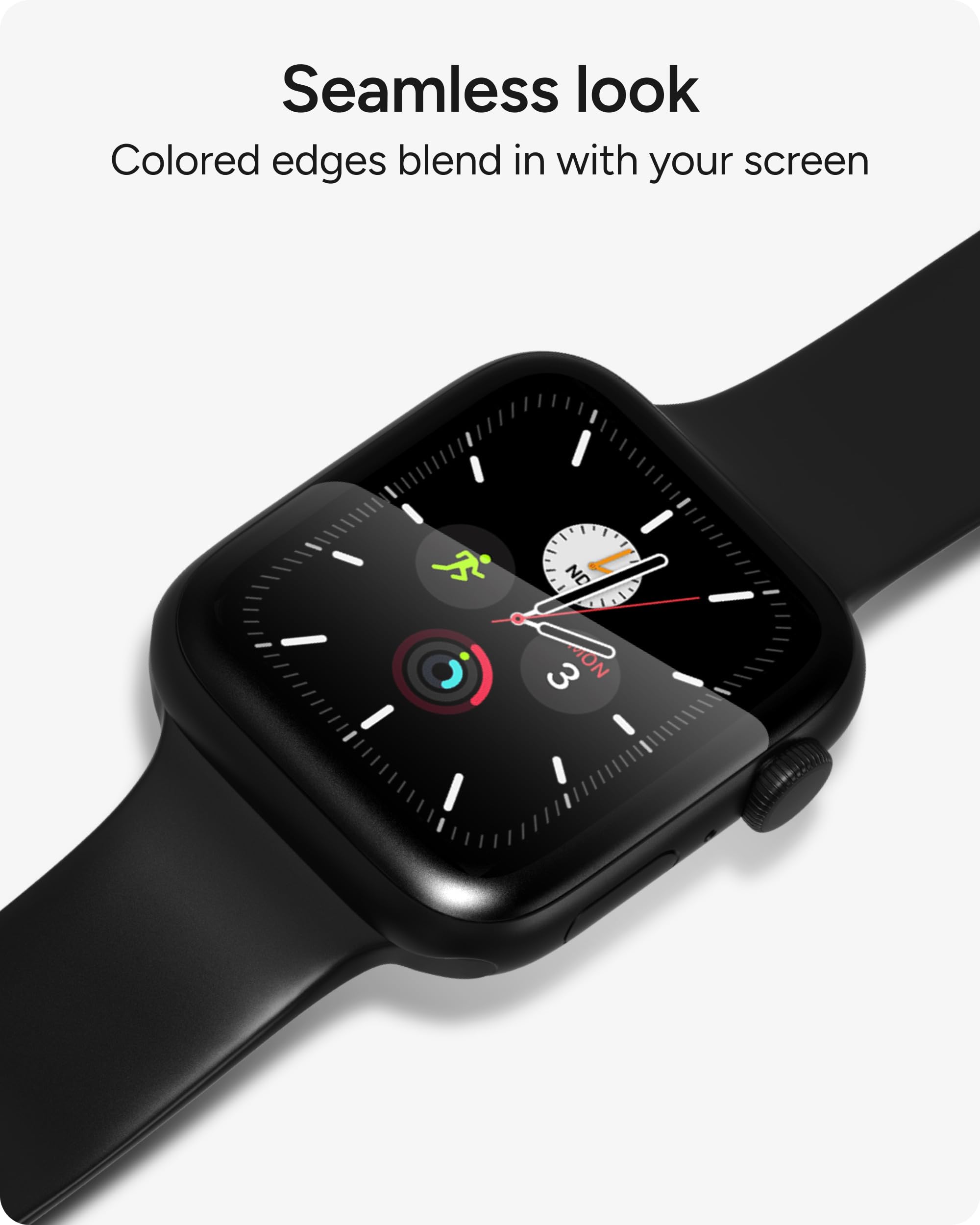 ZAGG Invisbleshield Glass Fusion+ - Protector de pantalla de cristal híbrido diseñado para Apple Watch Series 6, SE (2020), Series 5 y Series 4 (44 mm)