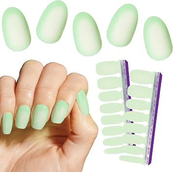 Color Street Glow Getter Nail Strips - Glow-in-the-Dark Nail Polish with Creme Finish, Fun Nighttime Manicure, 16 Double-Ended Real Nail Polish Strips