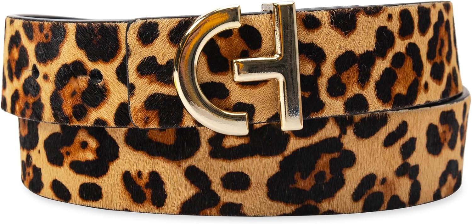 Cole Haan Women's Casual Logo Plaque Buckle Belt