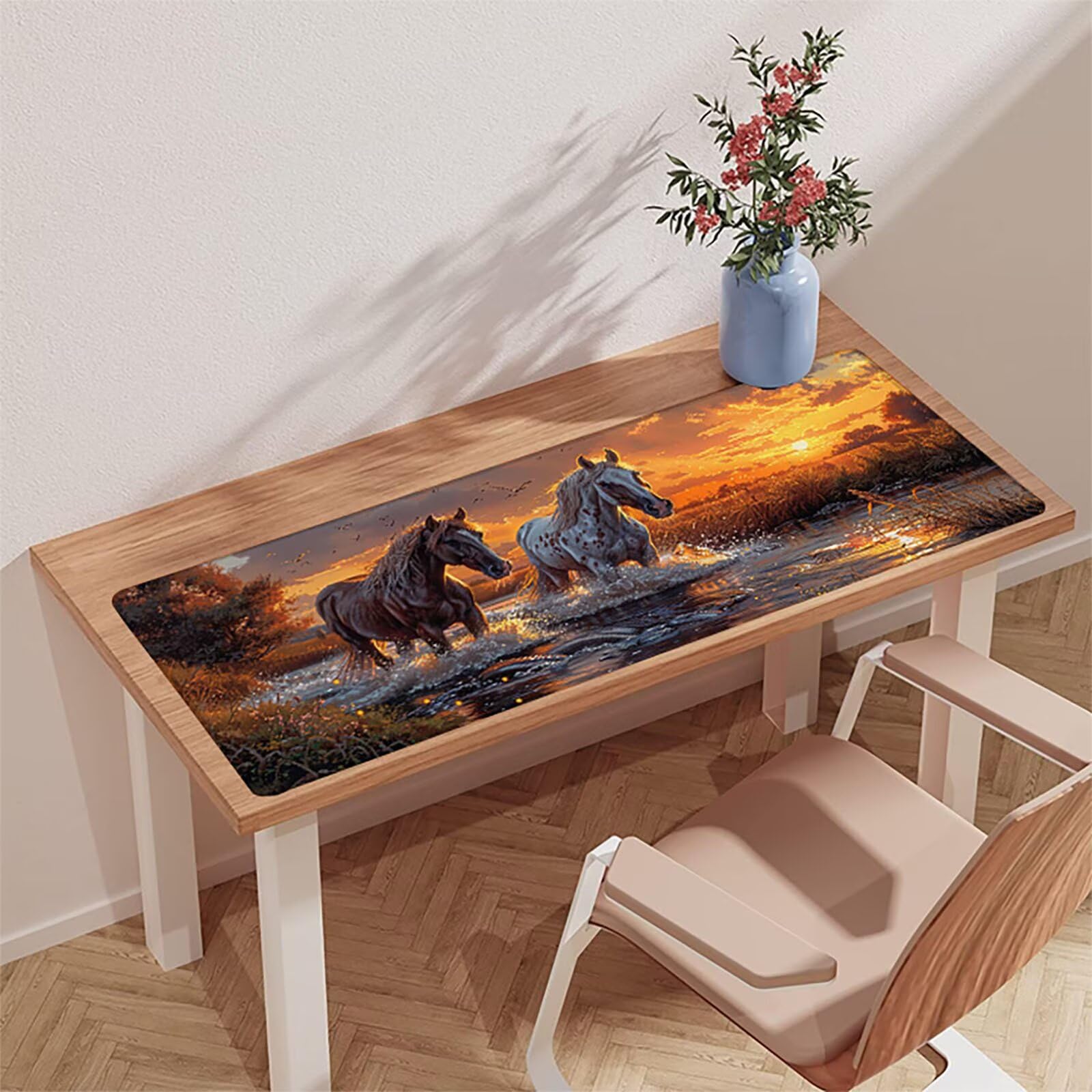 Rojo Alfombrilla Ratón XXL 1600x800x3mm, Atardecer Mouse Pad H-5578 | Alfombrilla Ratón Gaming Mejora la Precisión y la Velocidad, Alfombrilla Escritorio para Jugadores de PC, Oficina