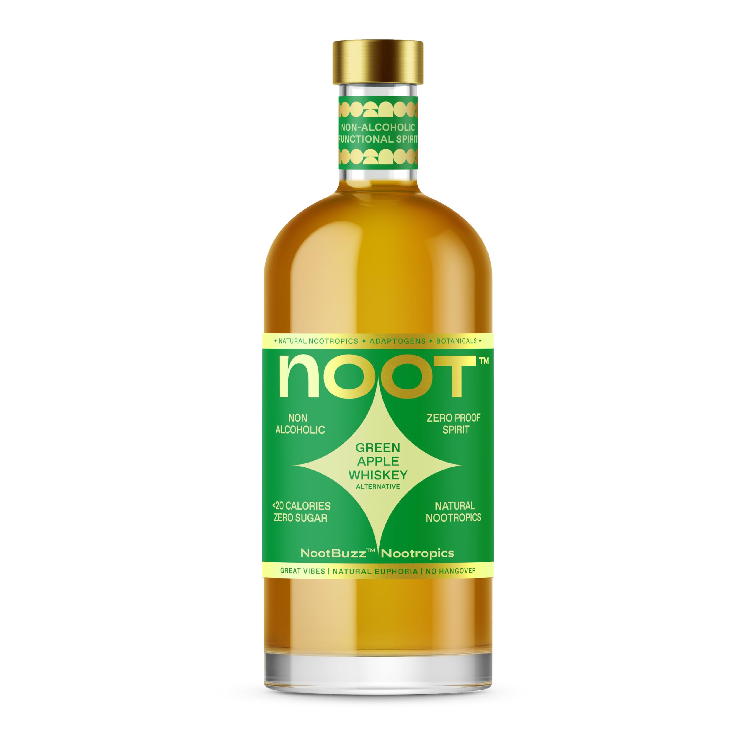 NOOT Premium Alcohol-Free Spirits alternative, Green Apple Whiskey, 70cl – Low Calorie, Sugar-Free Non-Alcoholic Spirit – Perfect for Mocktails & Cocktails. Less than 0.05% ABV.