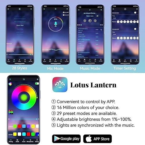 Miniatura 6 de AUTOXBERT Tira de luces LED para interior de automóvil, kit de iluminación ambiental RGB multicolor 5 en 1 con fibra óptica de 236 pulgadas, luces