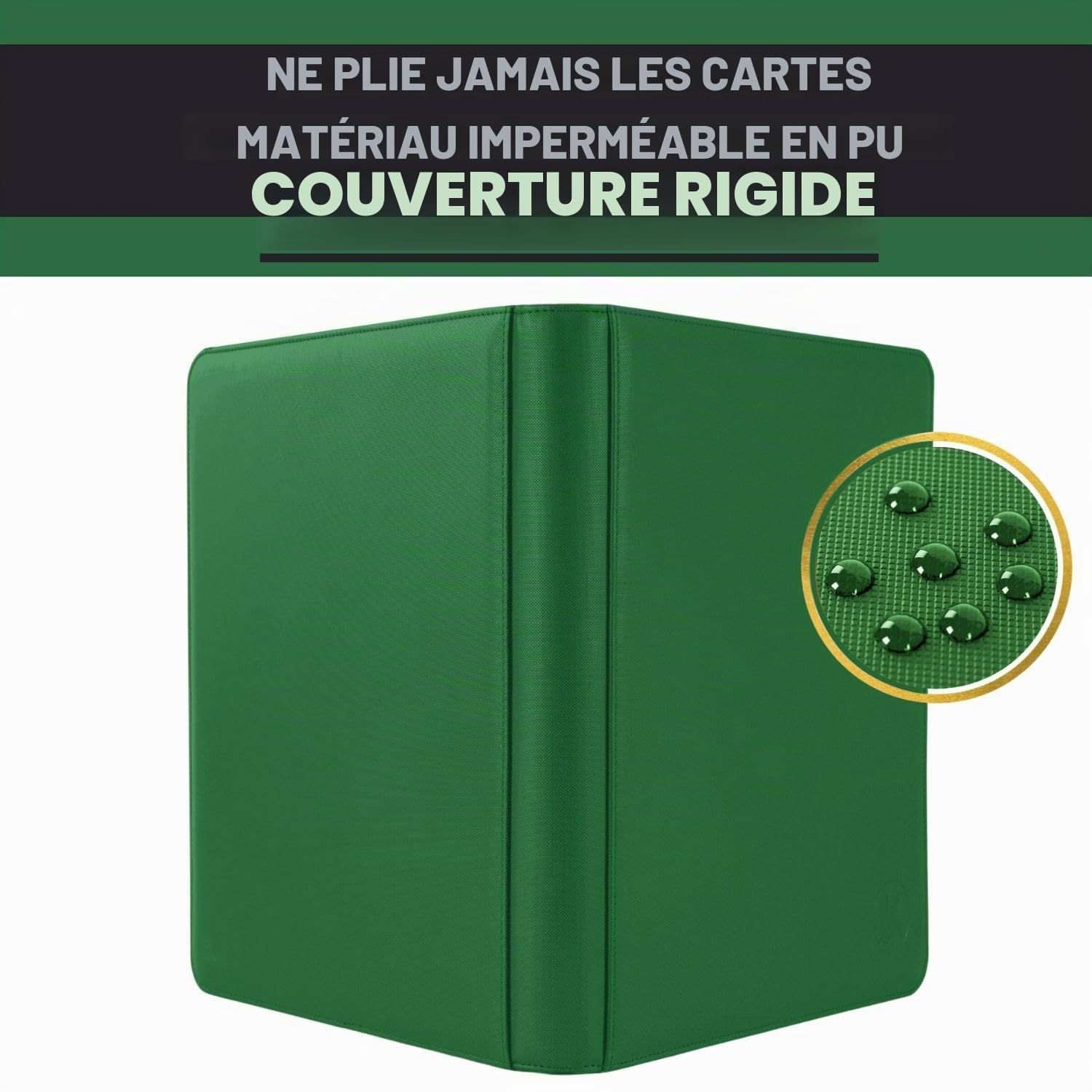 Classeur à cartes à collectionner Ablum de plus de 1000 poches, 16 pochettes compatible avec cartes MTG, cartes de sport et autres cartes à collectionner de taille standard (vert)