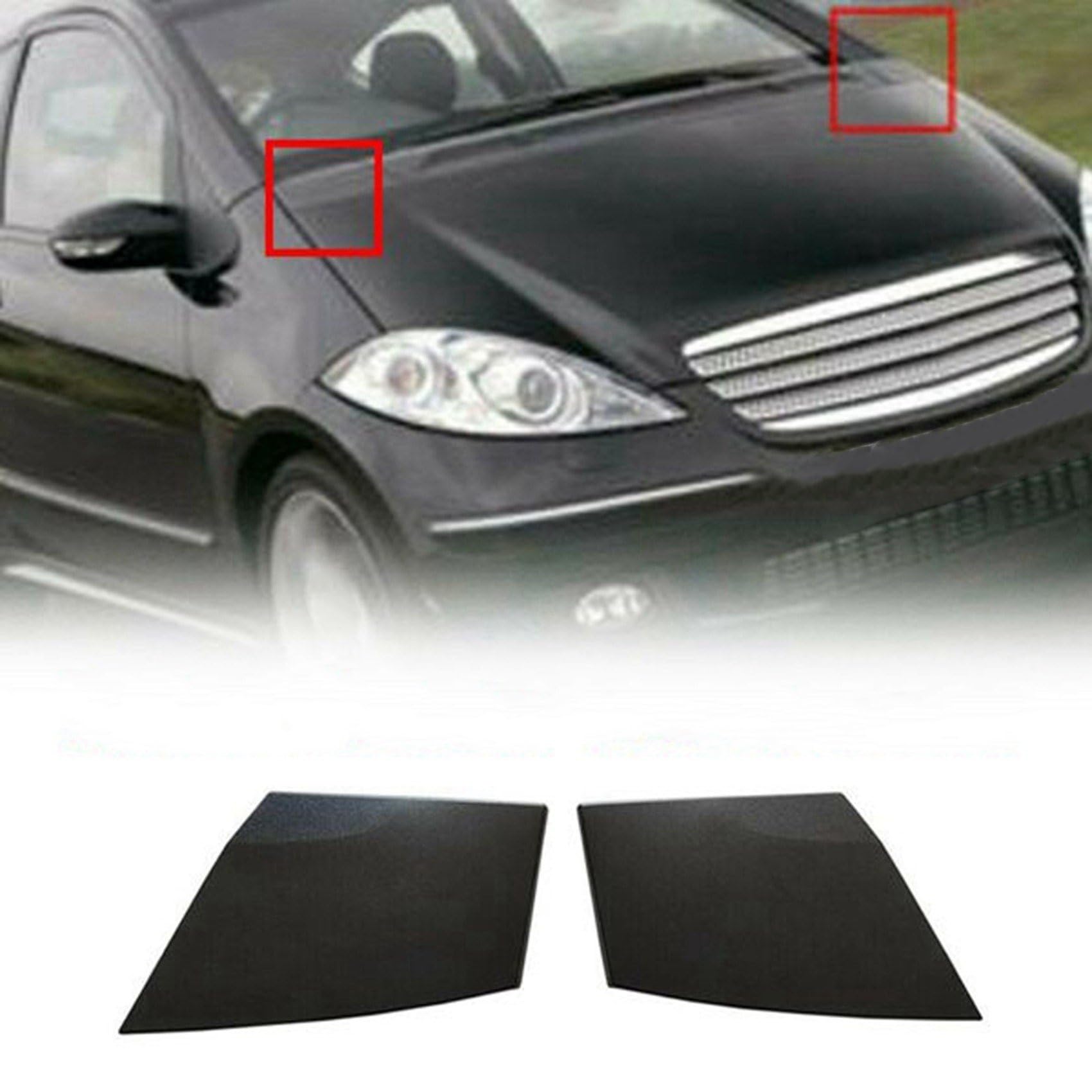 Per Mercedes Classe A W169 2004-2012 Coperchio Cerniera Cofano Motore Parabrezza Sinistro Destro Protezione Cofano Scarico Acqua 1698300175 Griglia anteriore auto