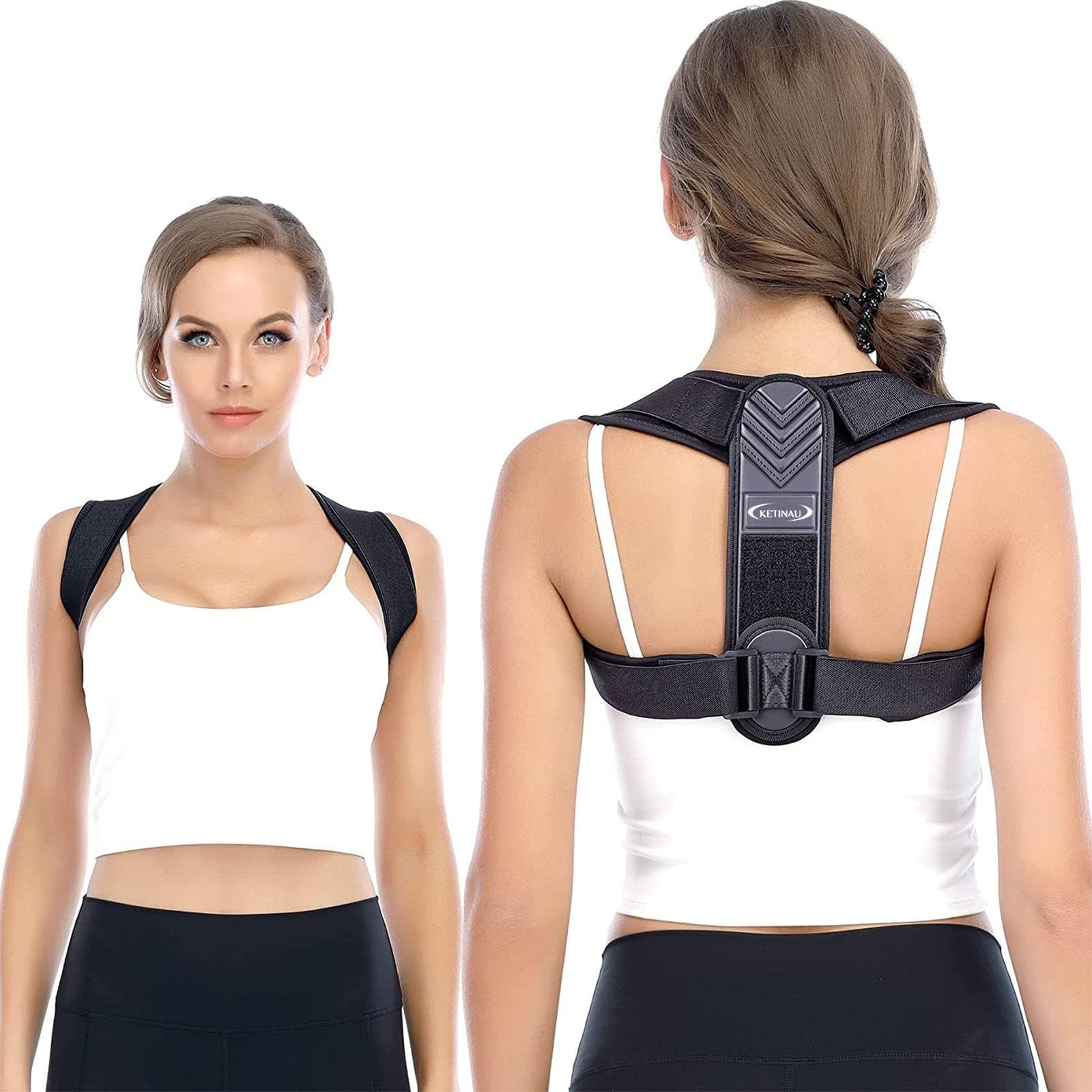 Posture Corrector for Women and Men, Back Brace Adjustable Upper Posture Support, Comfortable Back Straightener Support for Clavicle Support (XXXXX-Large)