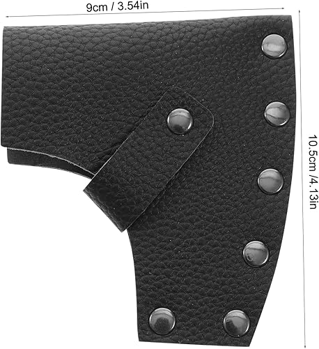 Miniatura 2 de Housoutil Hacha Funda de cuero 3 unids Ax Set Cuchillas Hacha Funda de cuero Funda de cuero Herramienta Cinturón Cubierta de Mano Cuero Protector de