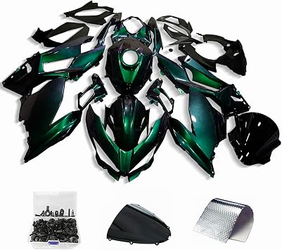 Green Purple Chameleon Fairing Kit with Gas Fuel Tank Fit for Kawasaki Ninja 400 2018-2023 2022 2021 2020 2019,EX400 Injection ABS Plastic Bodywork