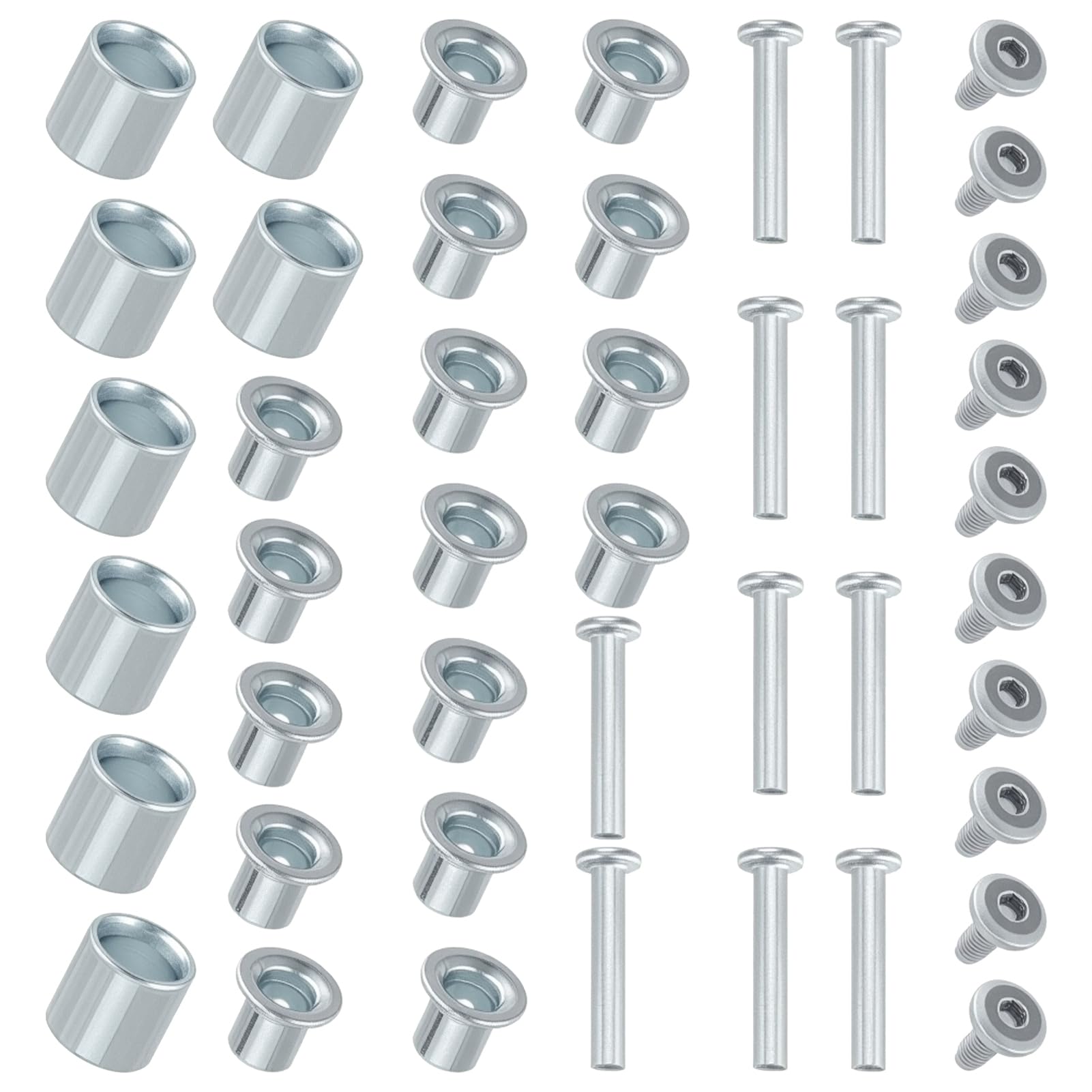 NICENEEDED Inline Skate Axle Spacer Screw Replacement, Aluminum Alloy Rollerblade Wheel Bearing Spacer, Roller Replacement Accessories With Axles & Wrench