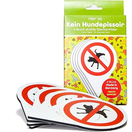 2x Kein Hundeklo Schilder - Wetterfeste Steckschilder 30x15cm