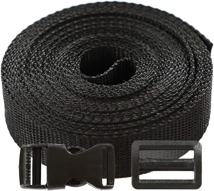 20 M x 25mm PP Gurtband Polypropylen, Gurtband mit Schnalle Set