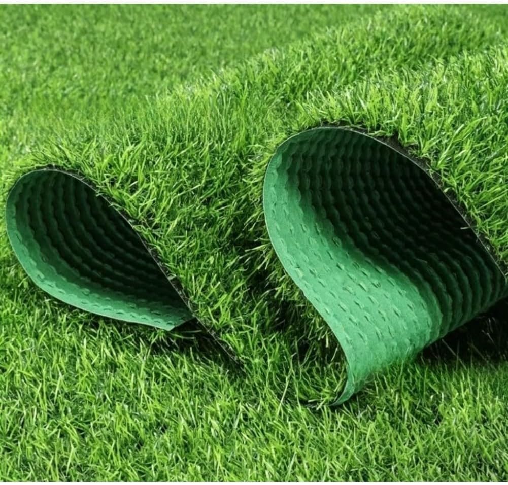 Artificial Grass Turf with Drainage Holes, 2.5cm to 4.0cm Thick Synthetic Lawn for Garden, Patio, Pet Friendly UV Resistant Fake Grass Mat(2.5 Cents 50x60cm)