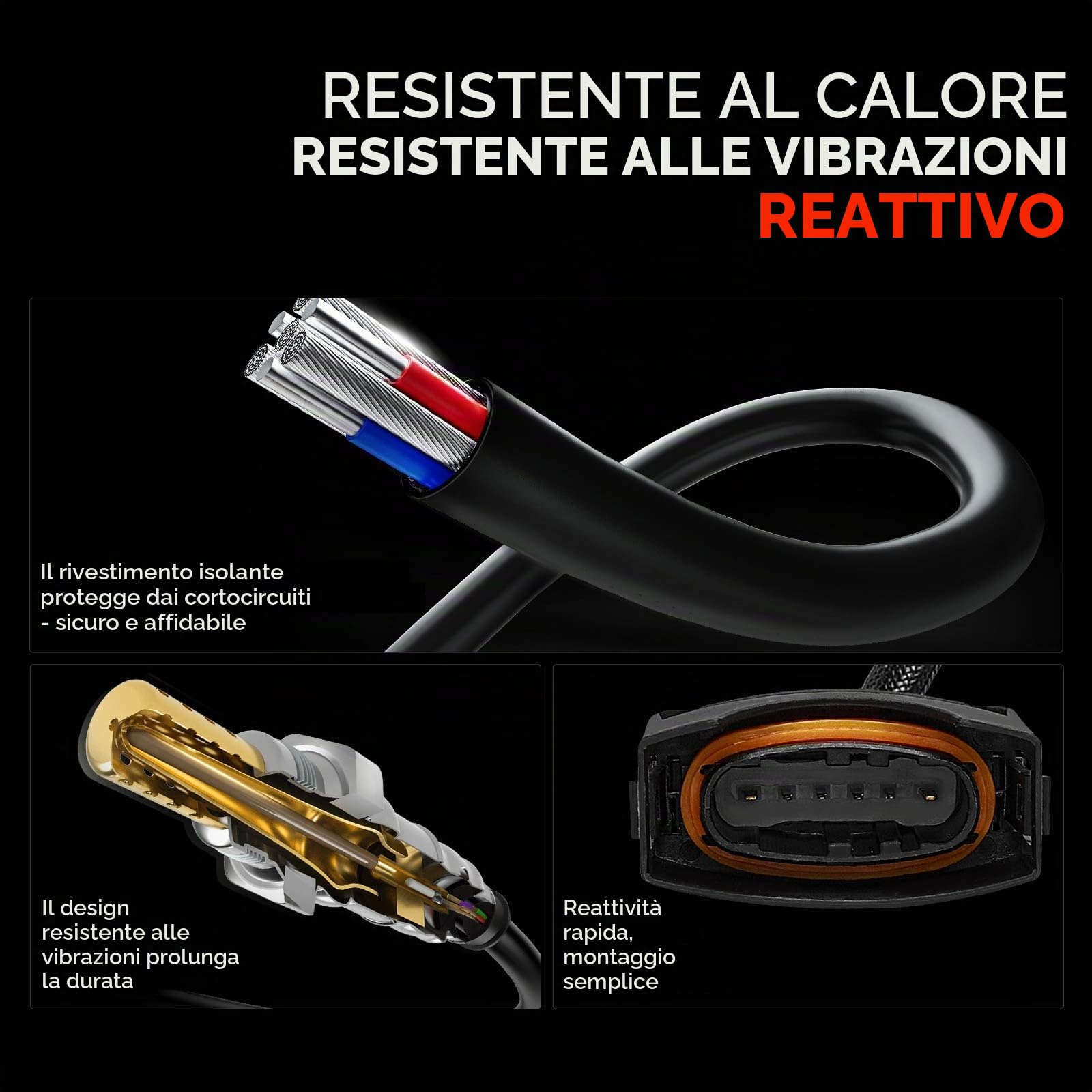 Frankberg Sonda lambda sensore di controllo a monte del convertitore | Compatibile con: Signum Z03, Zafira B Van/MPV A05, Vectra C Caravan Z02, Vectra C CC Z02, Zafira/Famiglia Zafira B A05