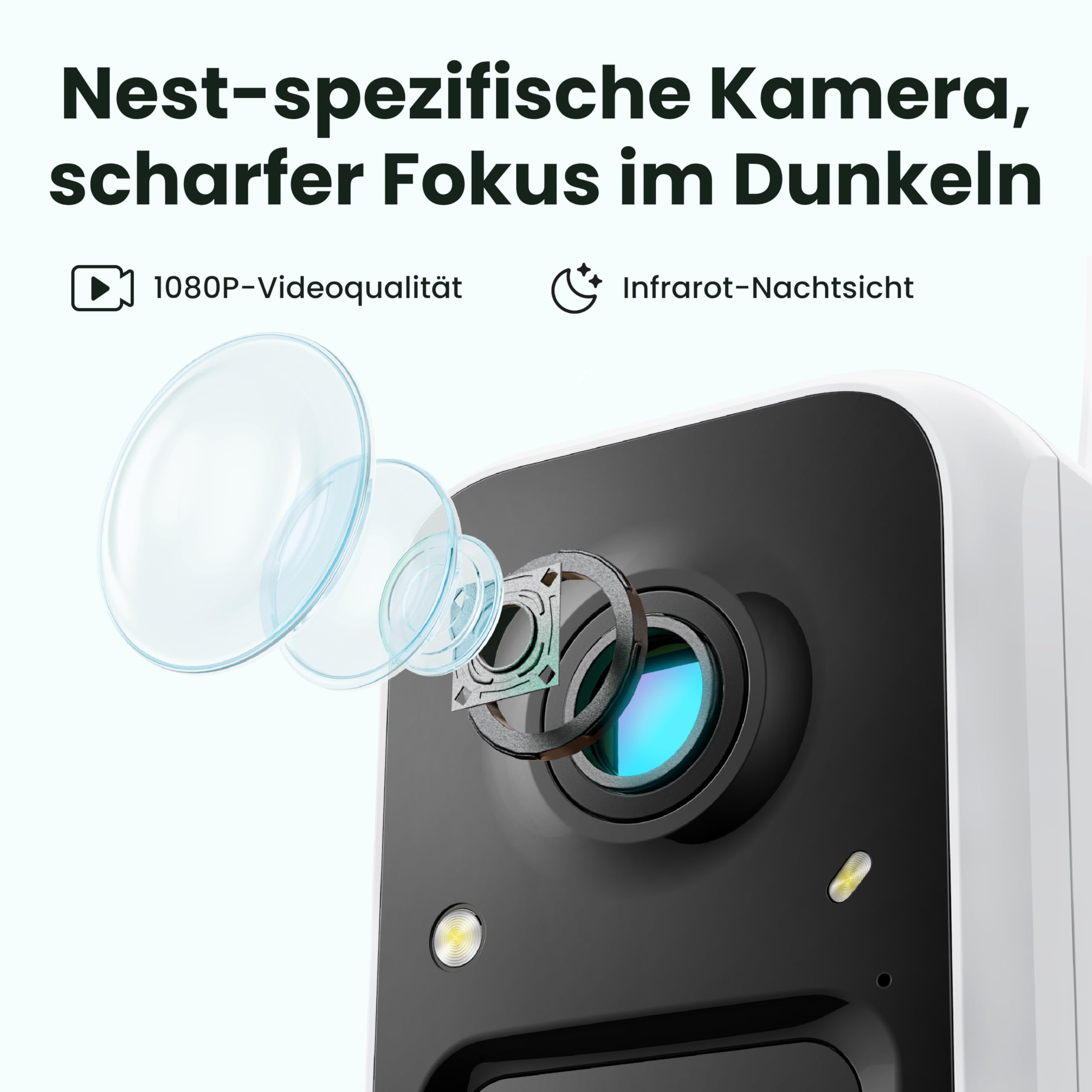 Birdfy Vogelhaus mit Kamera Solar, 1080P FHD Live-View, Echtzeitbeobachtung des Nestbaus und der Brut von Vögeln,Nistkasten mit Kamera, 5200mAh Akku, KI - Ident Vogelfreunde