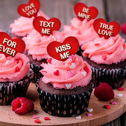 Miniatura 7 de Whaline 3 moldes de silicona 3D para el día de San Valentín, diseño de corazón de conversación, molde de silicona 3D Love You XOXO Letra Cupcake