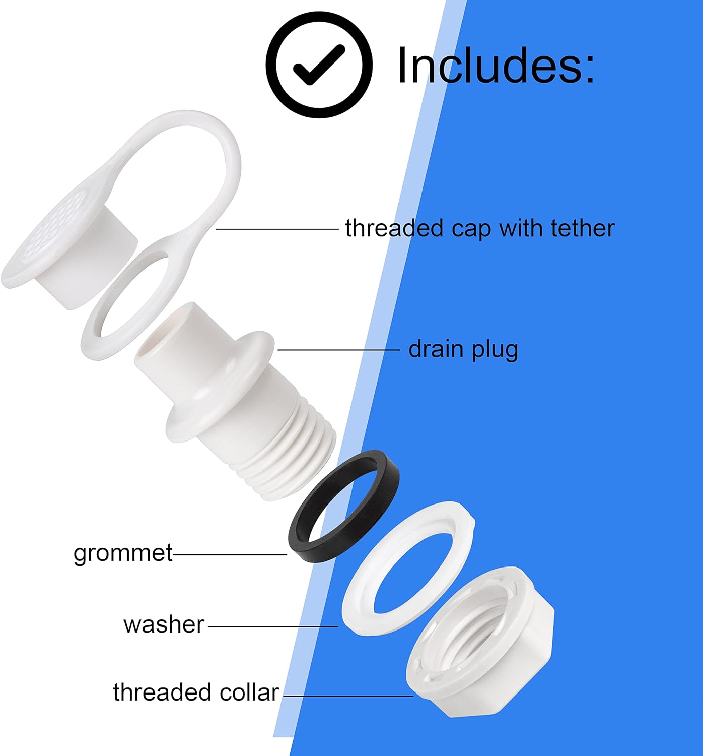 Buy HQAPR Coolers Replacement Drain Plug for Igloo Cooler, TripleSnap Cooler Drain Plug for Ice