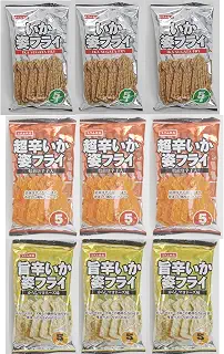 【食べ比べセット】いか姿フライ/超辛いか/旨辛いか からしマヨ味 スグル食品 5枚入 ×各3袋 合計9袋セット まとめ買い アソート