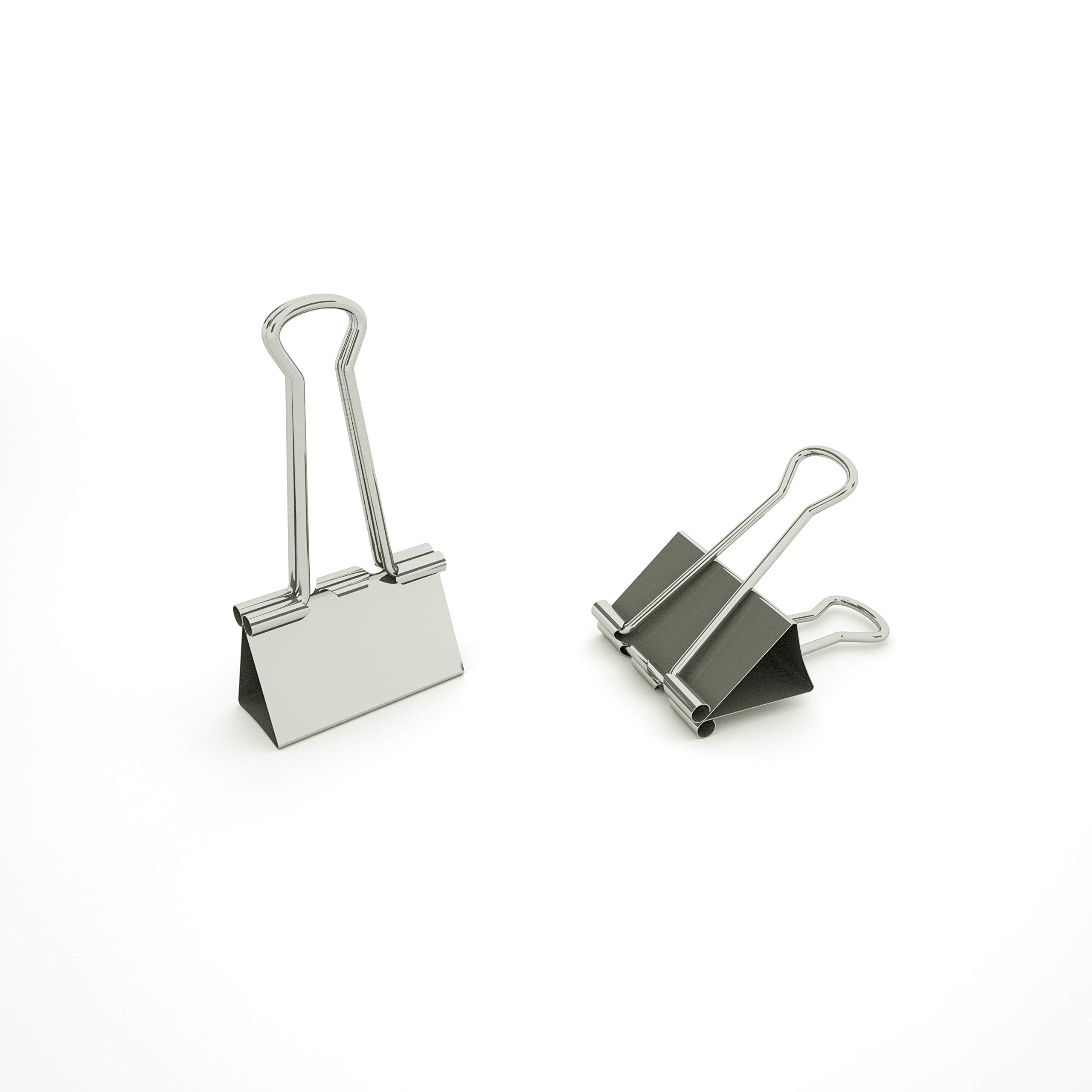 Nctinystore Silver Binder Clips Small Metal Clamp 3/4-in / 0.75-inch / 19-mm (Silver, 41-Count)