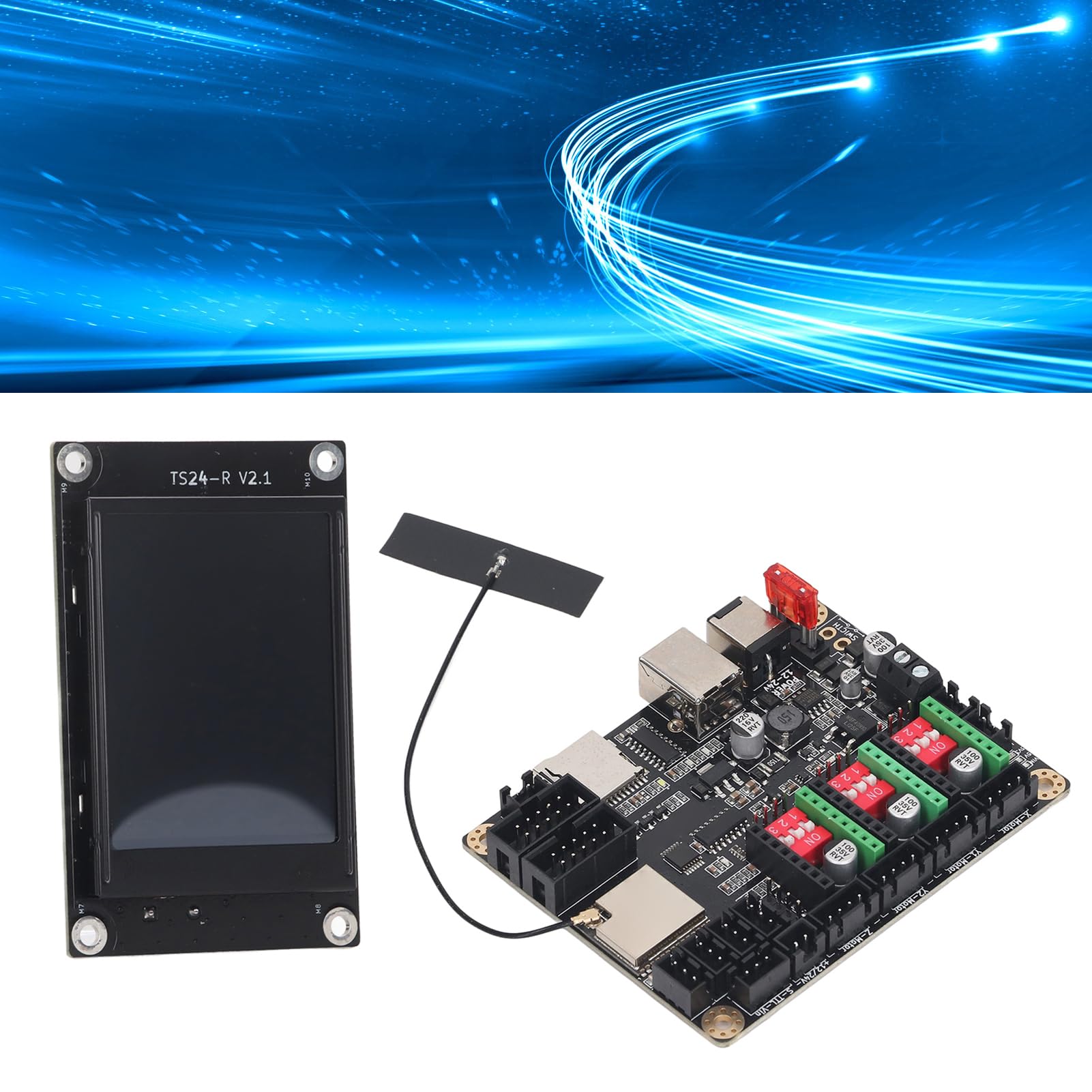 MKS DLC32 V2.1 Płyta Sterowania Drukarki 3D, 32-bitowa z WIFI, Ekran Dotykowy TS24 R V2.1 2,4 Cala, do Grawerowania Laserowego CNC