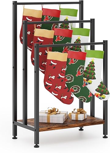 Miniatura 10 de Toallero independiente de color negro, toallero de metal de 3 niveles para toallas de baño, soporte para mantas de baño, soporte para toallas de