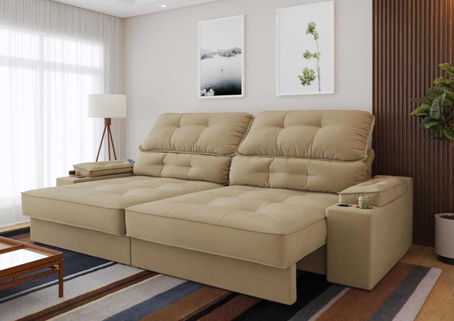 Sofá Santiago Retrátil 3 Lugares