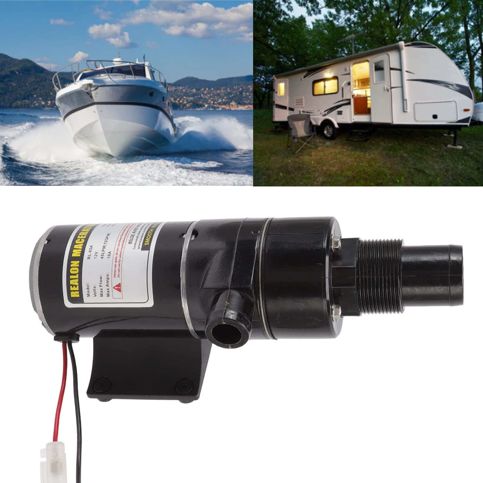 Protección múltiple eficiente, bombas de agua y accesorios Sistemas de agua dulce Bomba maceradora Bomba de aguas residuales portátil Bomba picadora de aguas residuales de liberación rápida /3087(12V)