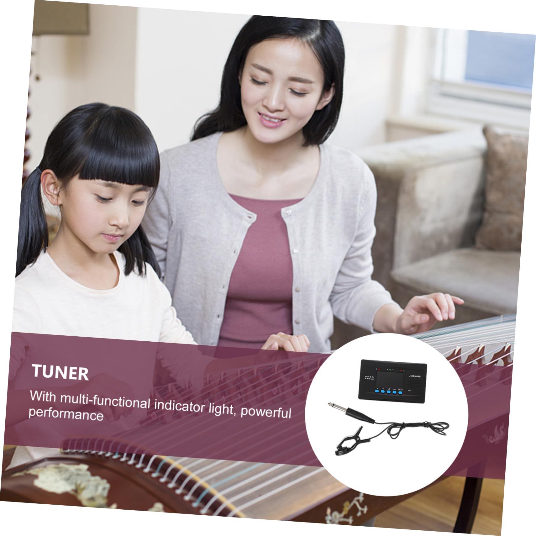 ibasenice 3juegos Afinador De Guzheng Profesional Metrónomo Accesorio Musical Práctico Para Instrumentos De Cuerda