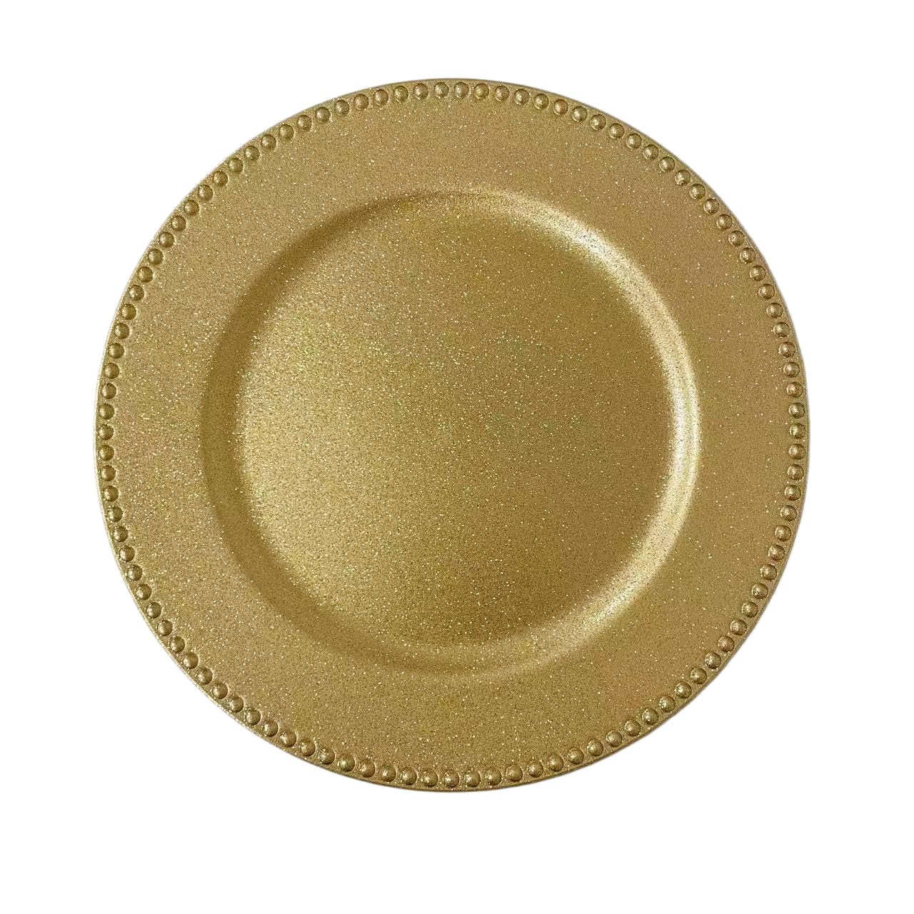 CN.JIAHE 13 Inch Round Gold Charger Plates, Set of 12pcs - Elegant Decorative Dinner Plates for Weddings, Holiday Party, Home Dining & Table Decor, Scratch-resistant & Reusable (SFCZ)