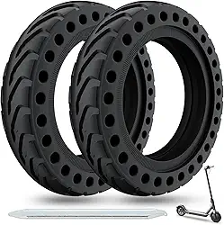 Cooryda Pneu sólido para Xiaomi m365 Scooter Elétrico Mijia Mi m365 pro/gotrax gxl V2/gotrax XR, rodas de scooter elétrica de 8 1/2 polegadas de substituição frontal ou traseira pneus sólidos favo de