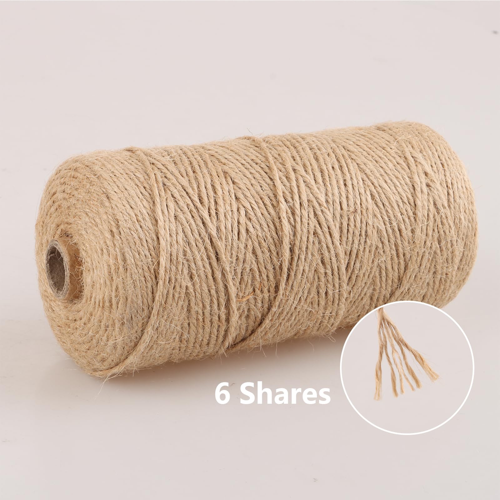 Corde De Jute Naturelle APACALI - 3 Rouleaux De 200m - 2mm - Pour Jardinage, Emballage, DIY