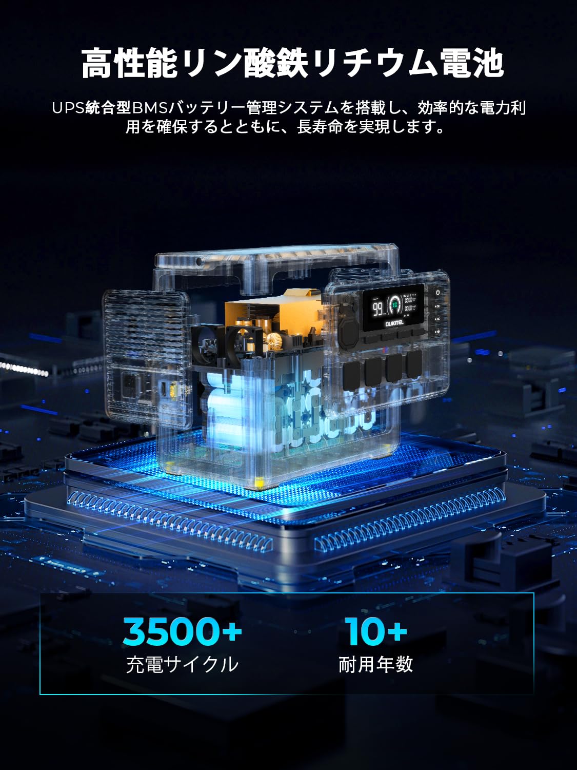 Amazon.co.jp: OUKITEL ポータブル電源 P1000 PLUS 1024Wh/320000mAh