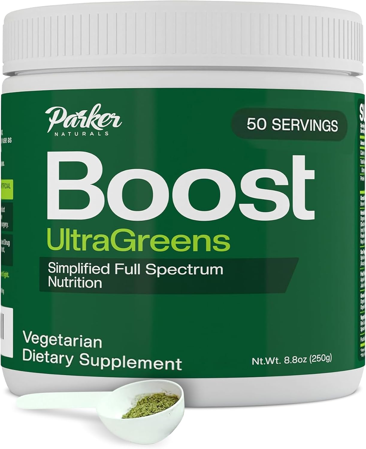 Boost UltraGreens Super Greens Powder - Organic Spirulina, Grasses & Antioxidants | Premium Superfood for Daily Energy | Detox & Whole-Body Wellness - 50 Servings