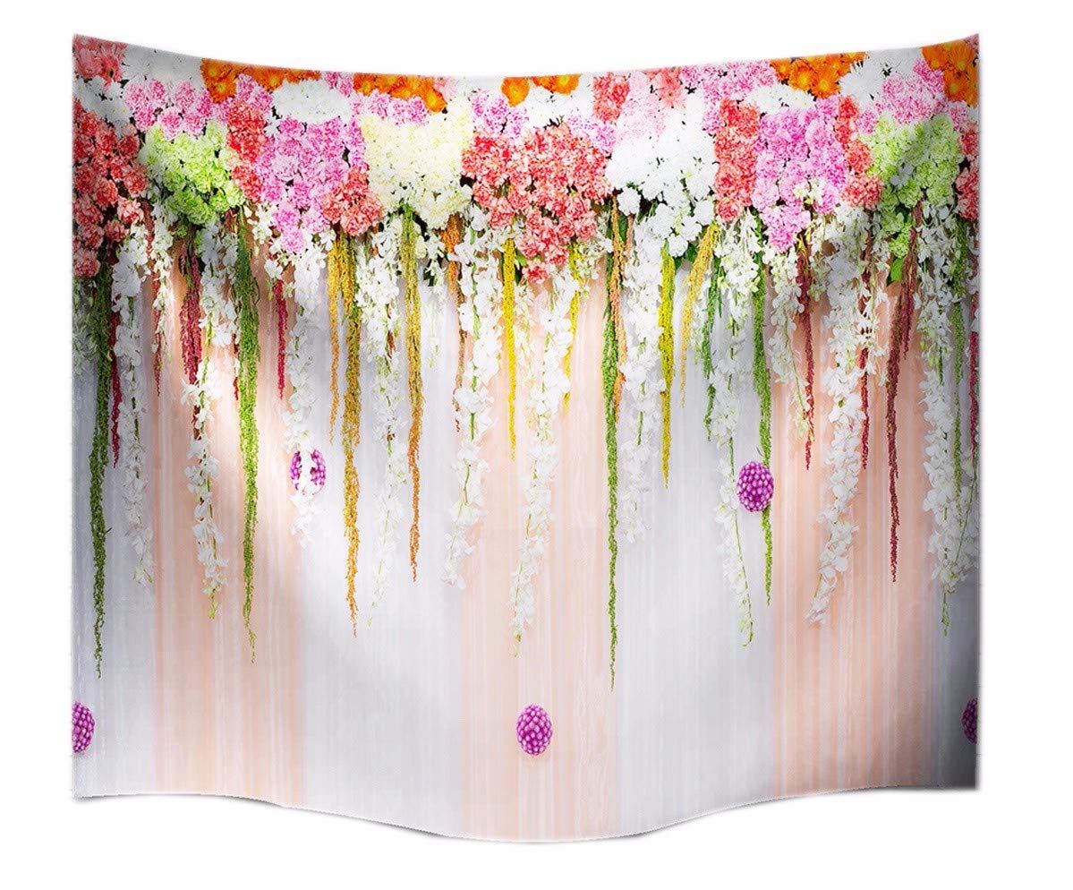 Décoration murale fleurie A.Monamour pour cacher un mur nu et habiller le salon