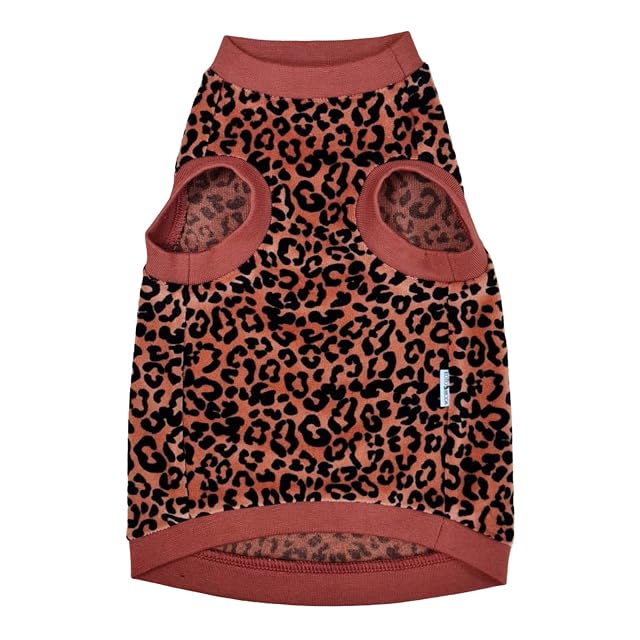 Foto 5 de 6 de Kotomoda Camiseta de gato Leopard terciopelo orgánico para Sphynx y gatos desnudos (XS)