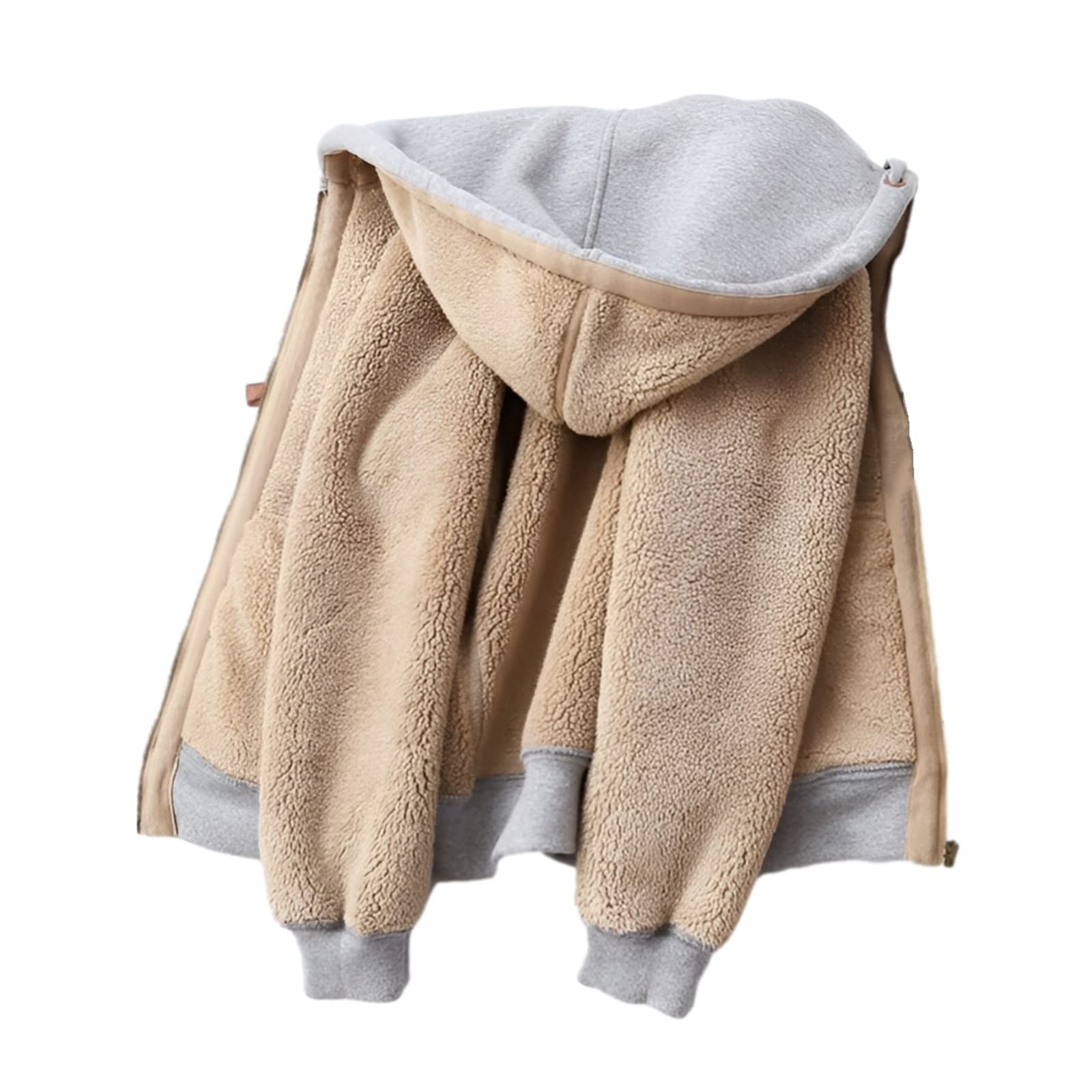 amropi Trainingsanzug Damen Winterjacke Kapuzenpullover und Jogginghose Warm VliesJogginganzug