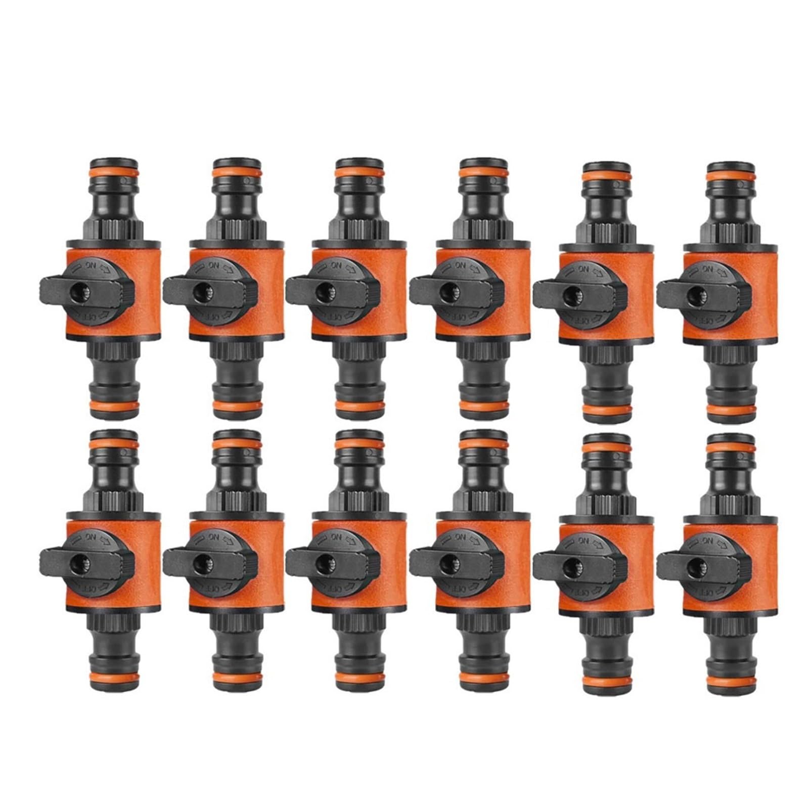 BNGDFDGH 1-30Pcs Garden Hose Tap Shut Off Valve Fitting Connector Pipe Coupler Stop for Faucets Spray Guns Watering System(12Pcs)