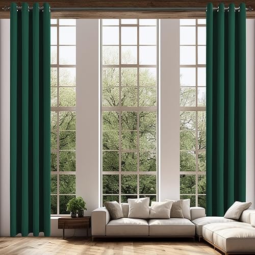 Miniatura 84 de Cortinas Opacas para Dormitorio con Aislamiento Térmico de Ojales Sólidos para Ventana Extra Anchas para Puerta Corredera, Juego de 2 Paneles de