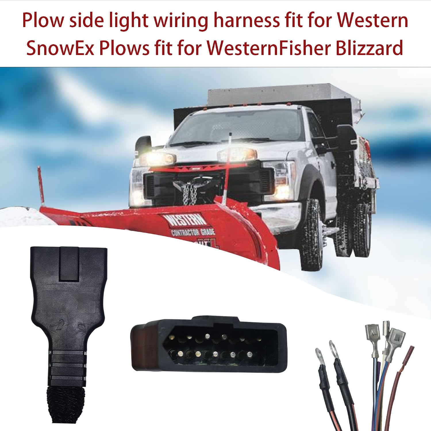 26347 26377 26357 11 Pin Plow Side Light Wiring Harness Fit for Western Fisher Blizzard (26347)