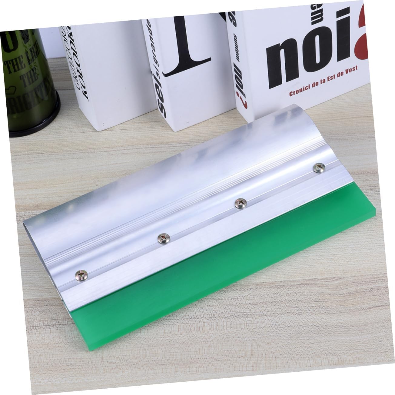 Rubber Squeegee Tool for Silk Screen Printing Scraper Aluminum Handle Random Rubber Blade for Graphic and Textile Applications