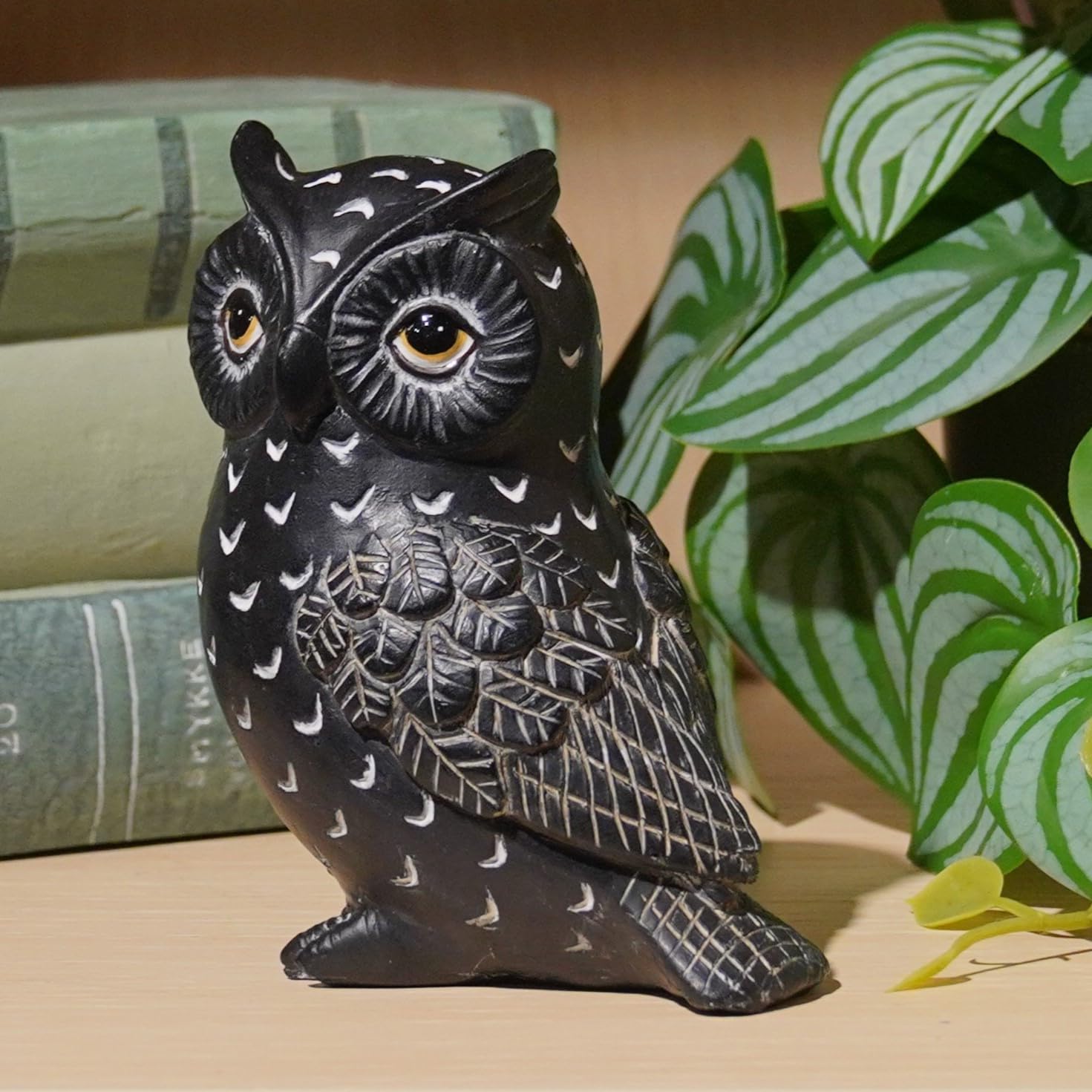 Owl Figurines Home Decor Aesthetic - Cute Black Owl Sculptures for ...