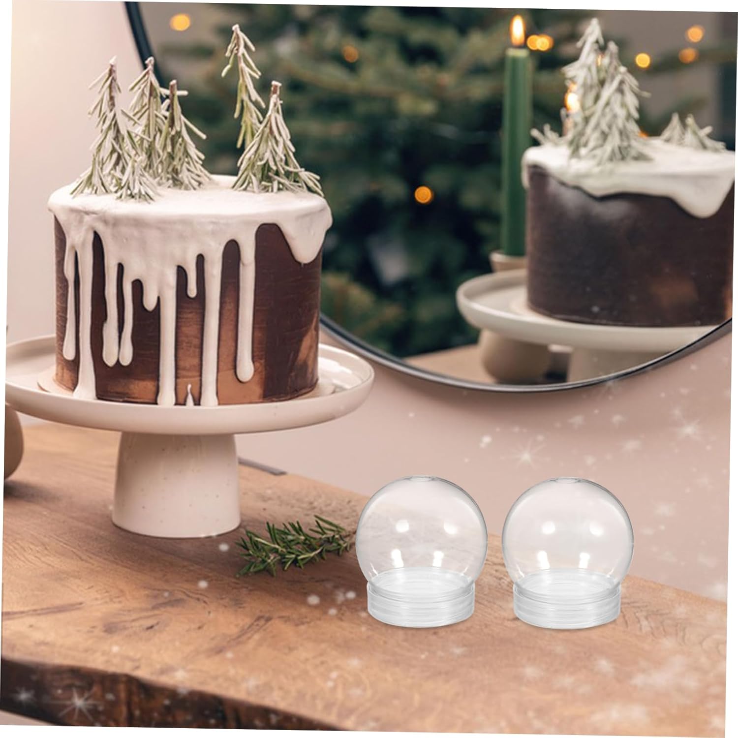 48pcs Crafts Making Water Globe DIY Xmas Decorations Empty Snow Globes for Christmas Balls